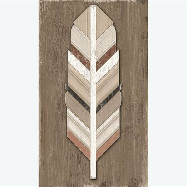 Youngs Wood Feather Wall Plaque 32140